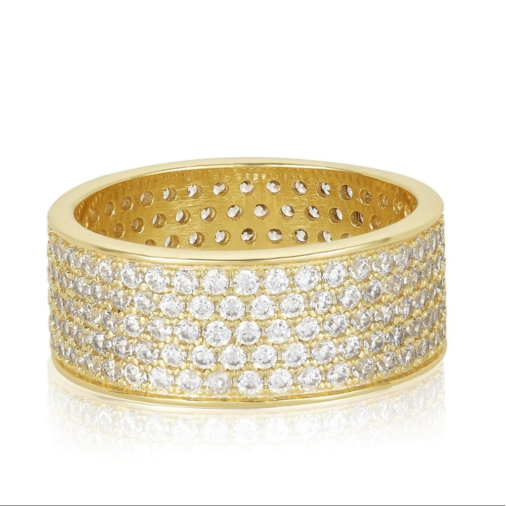Melinda Maria slick pave gold ring